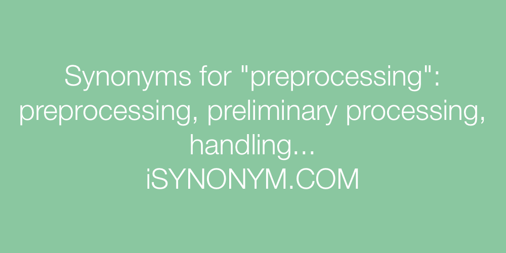 Synonyms preprocessing