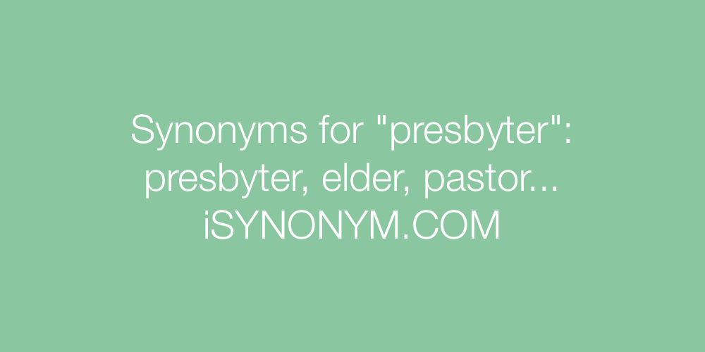 Synonyms presbyter