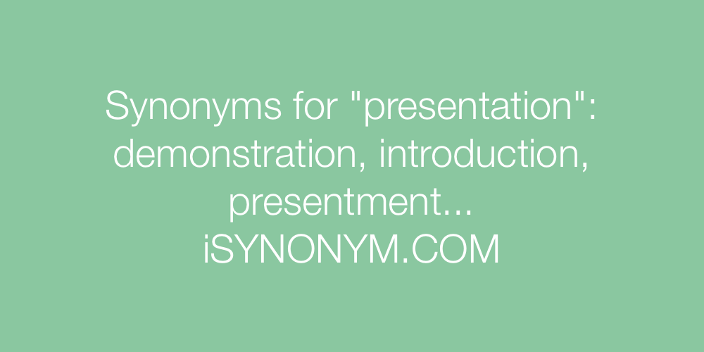 Synonyms presentation