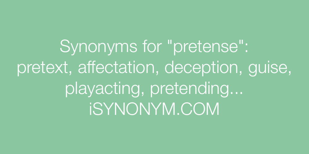 Synonyms pretense