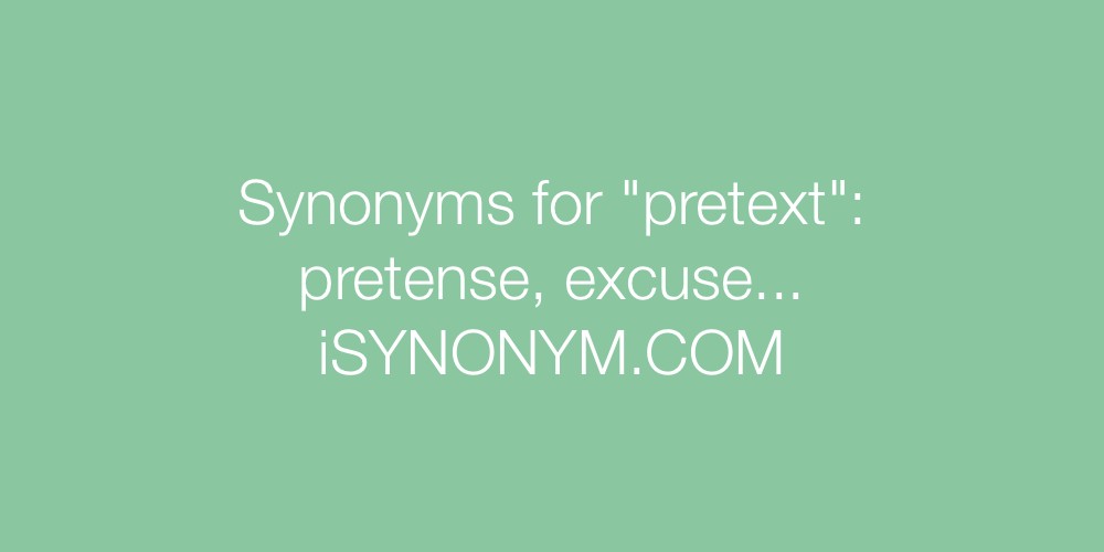 Synonyms pretext