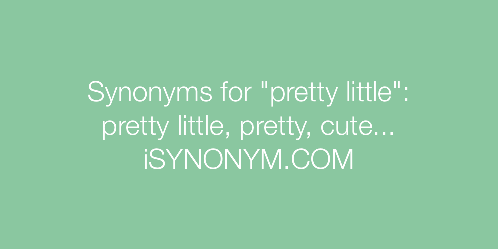 Synonyms pretty little