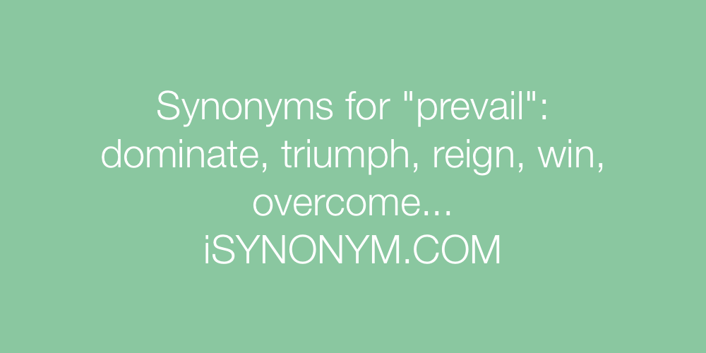 Synonyms prevail