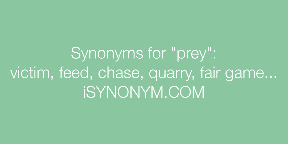 Synonyms prey