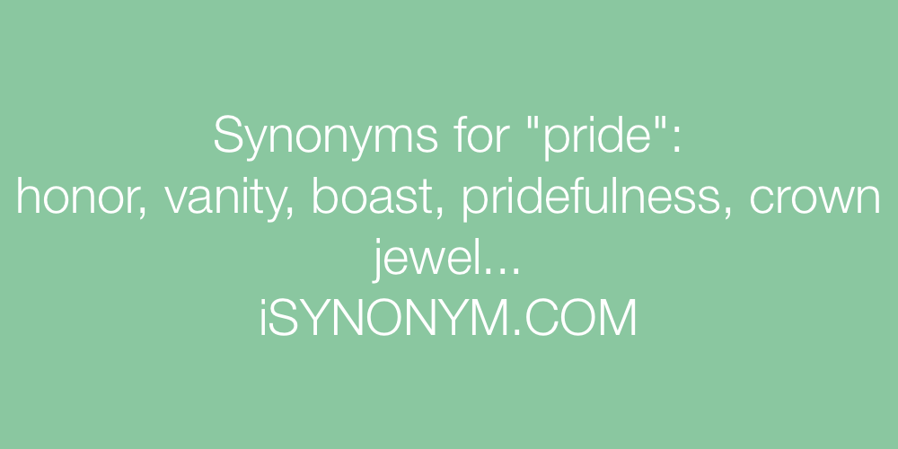 Synonyms pride