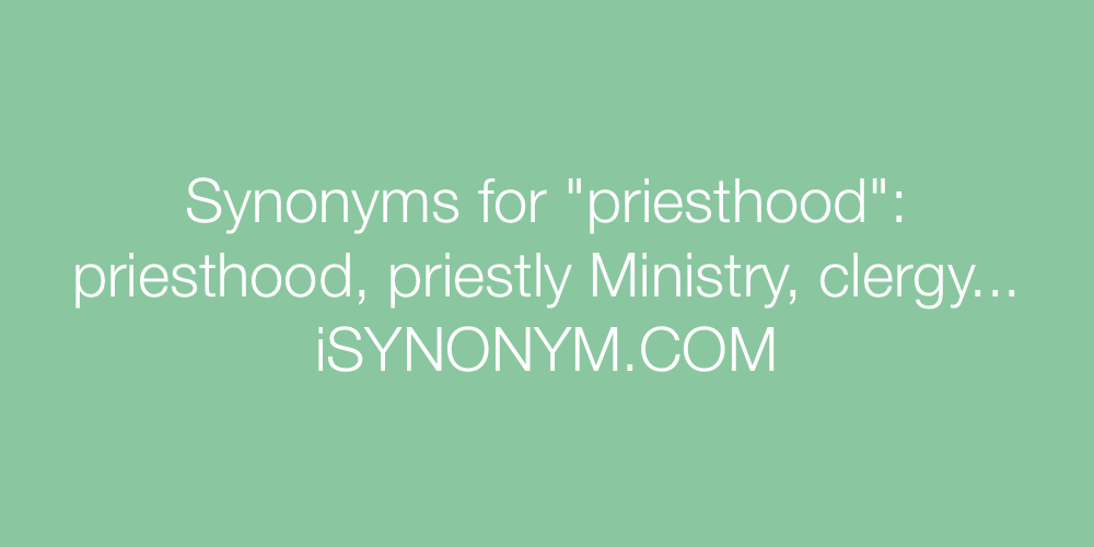 Synonyms priesthood