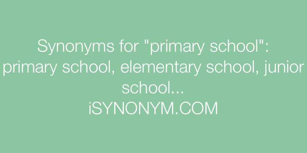 Synonyms primary school