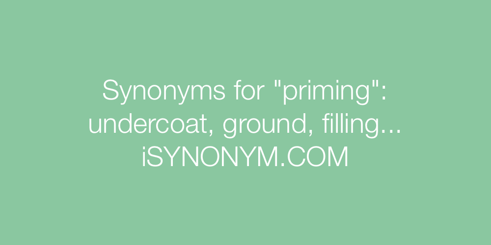 Synonyms priming