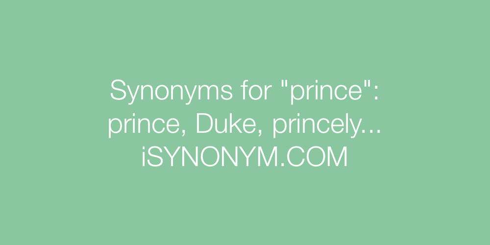 Synonyms prince