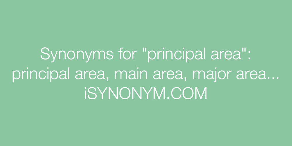 Synonyms principal area