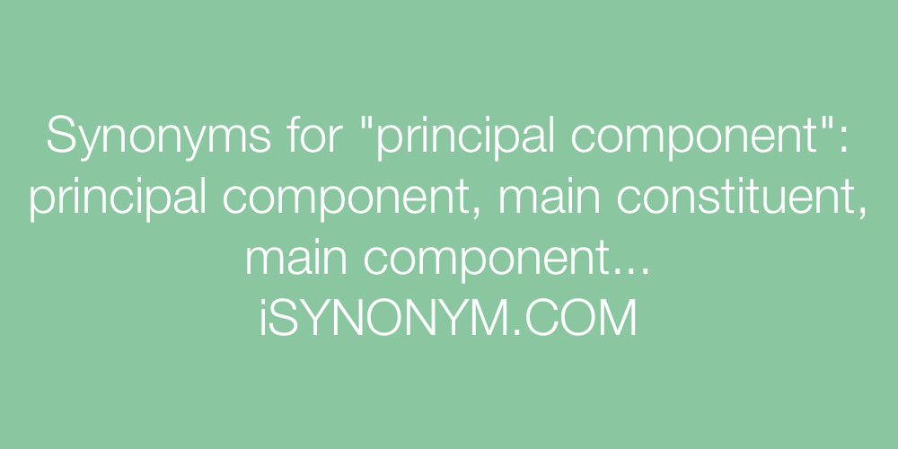 Synonyms principal component