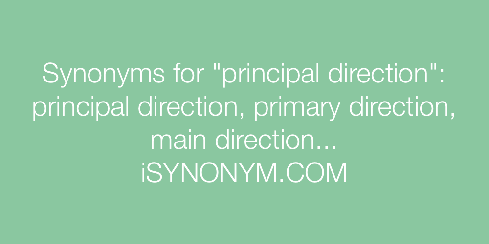 Synonyms principal direction