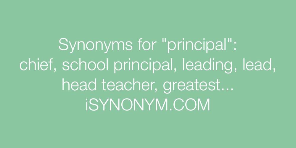 Synonyms principal