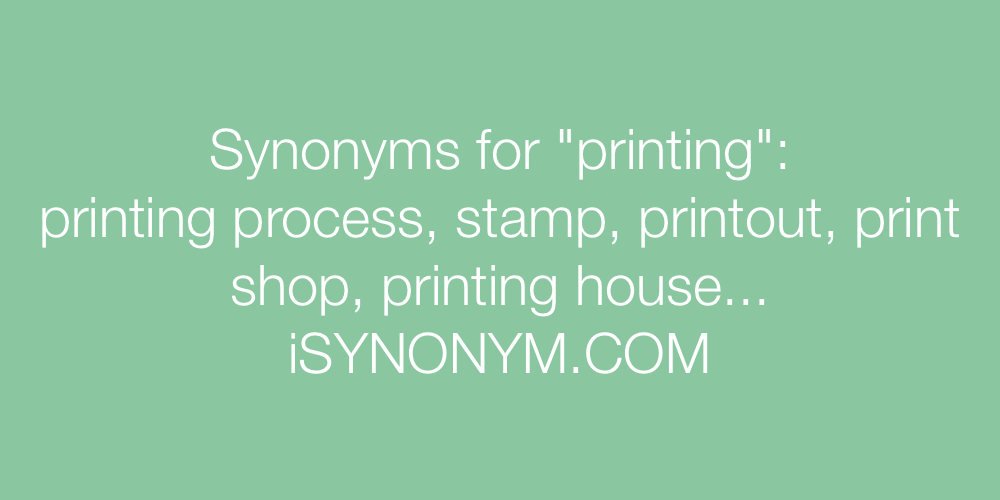 Synonyms printing