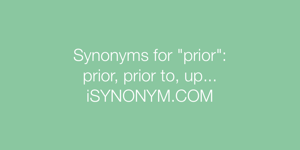 Synonyms prior