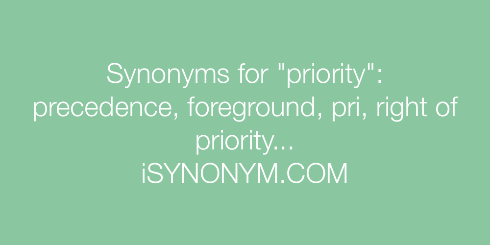 Synonyms priority