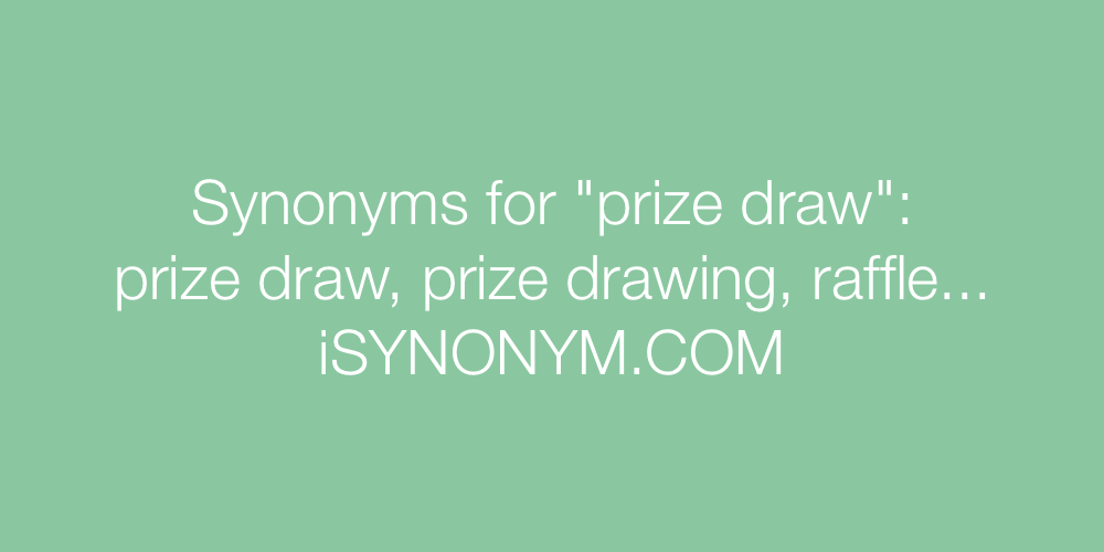 Synonyms prize draw