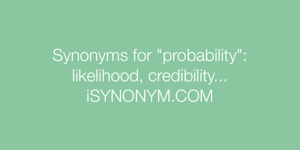 Synonyms probability