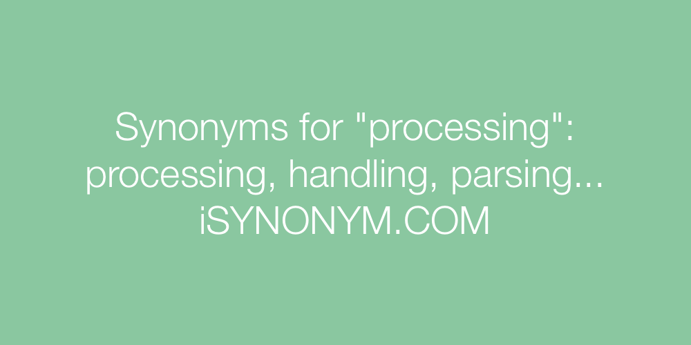 Synonyms processing