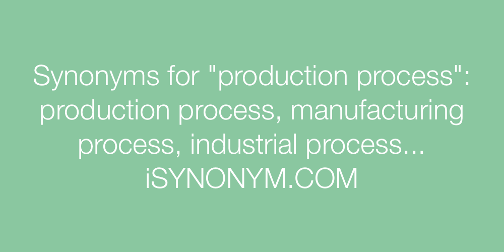 Synonyms production process