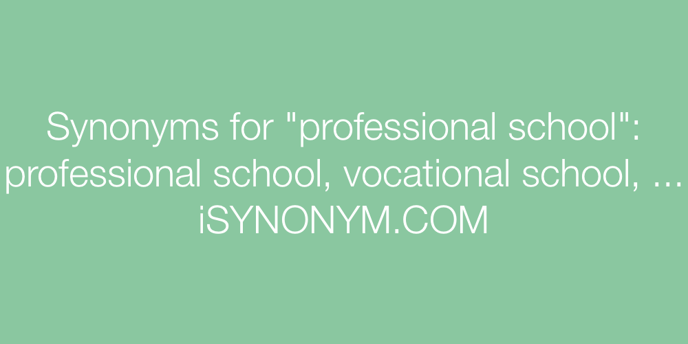 Synonyms professional school