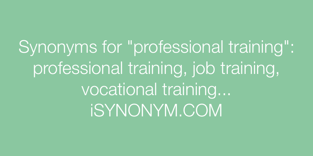 Synonyms professional training