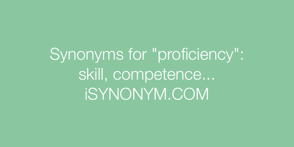 Synonyms proficiency