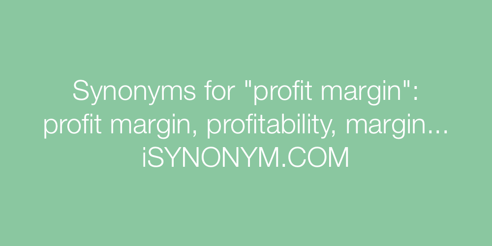 Synonyms profit margin