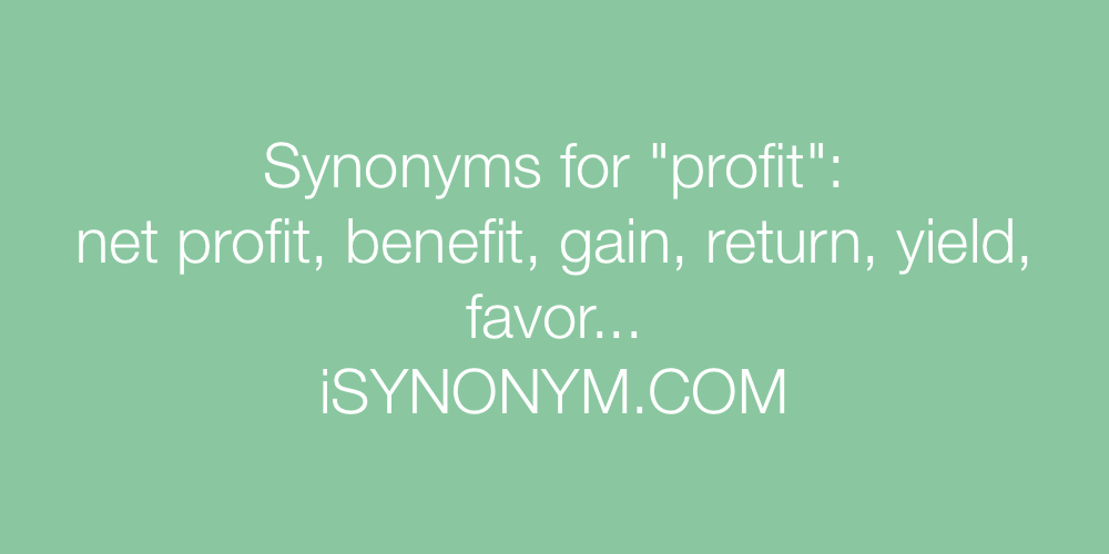 Synonyms profit