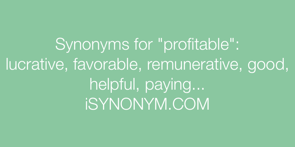 Synonyms profitable