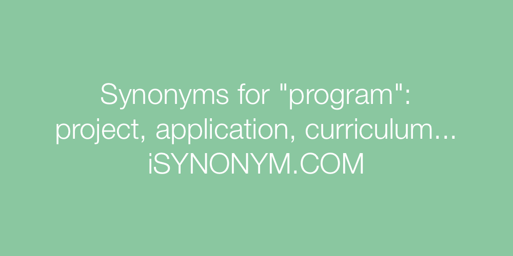 Synonyms program