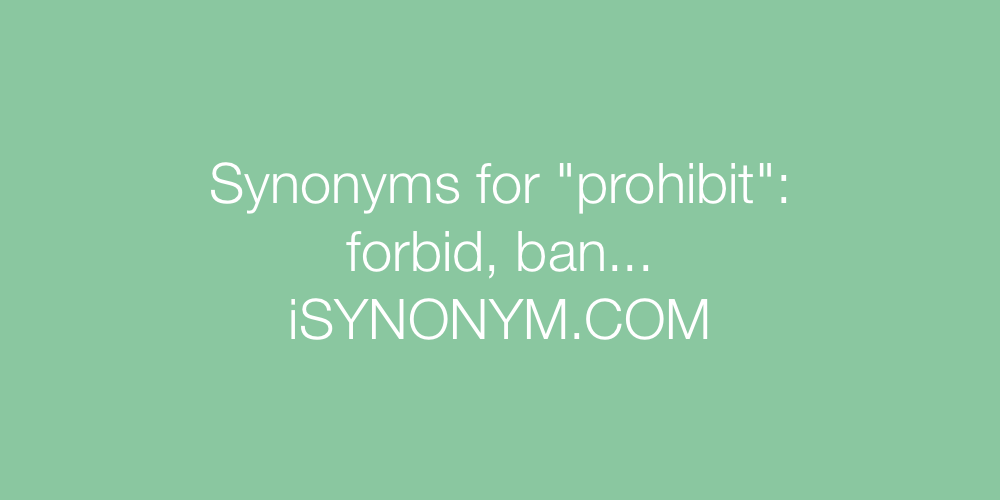 Synonyms prohibit
