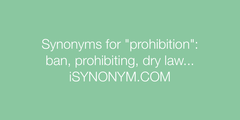 Synonyms prohibition