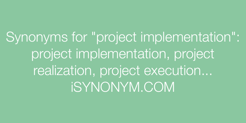Synonyms project implementation