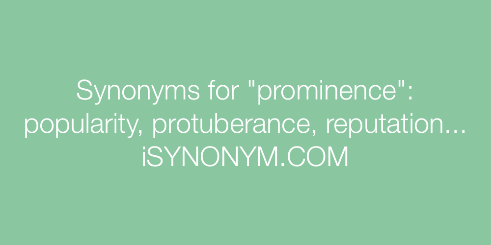 Synonyms prominence