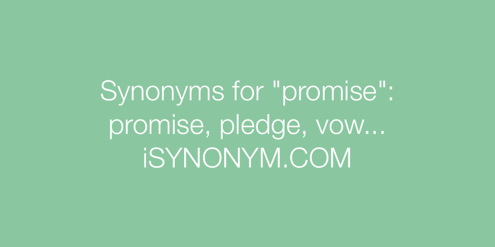 Synonyms promise