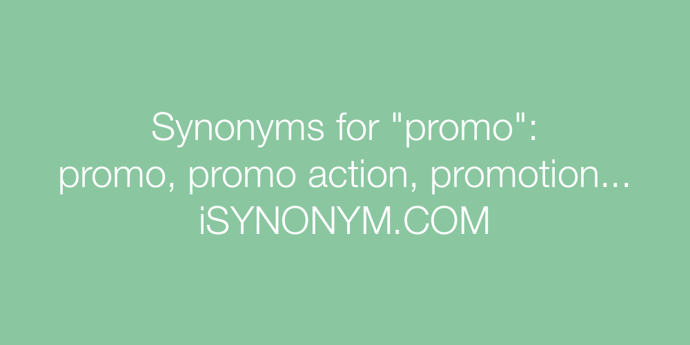 Synonyms promo