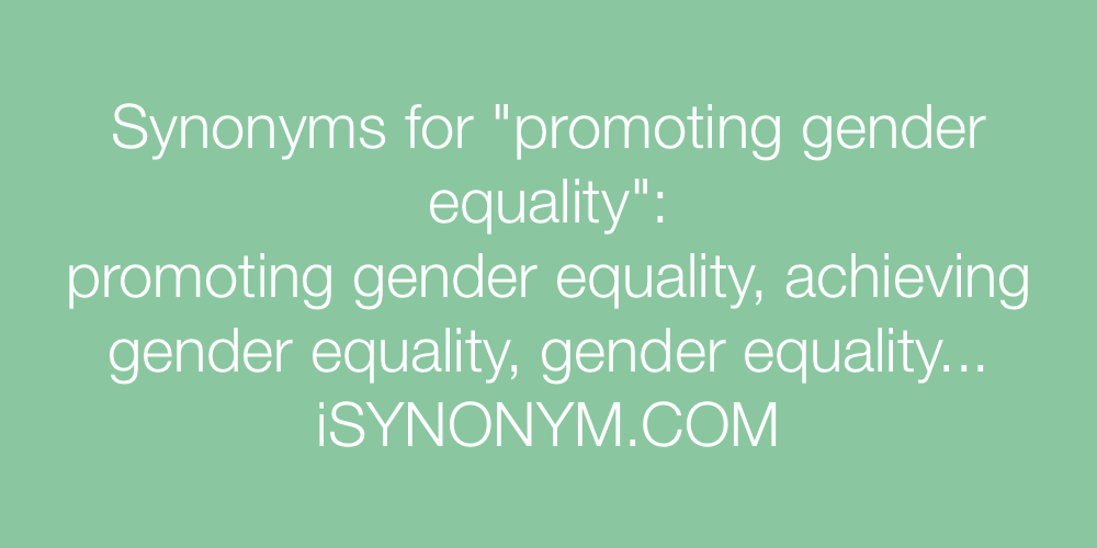 Synonyms promoting gender equality