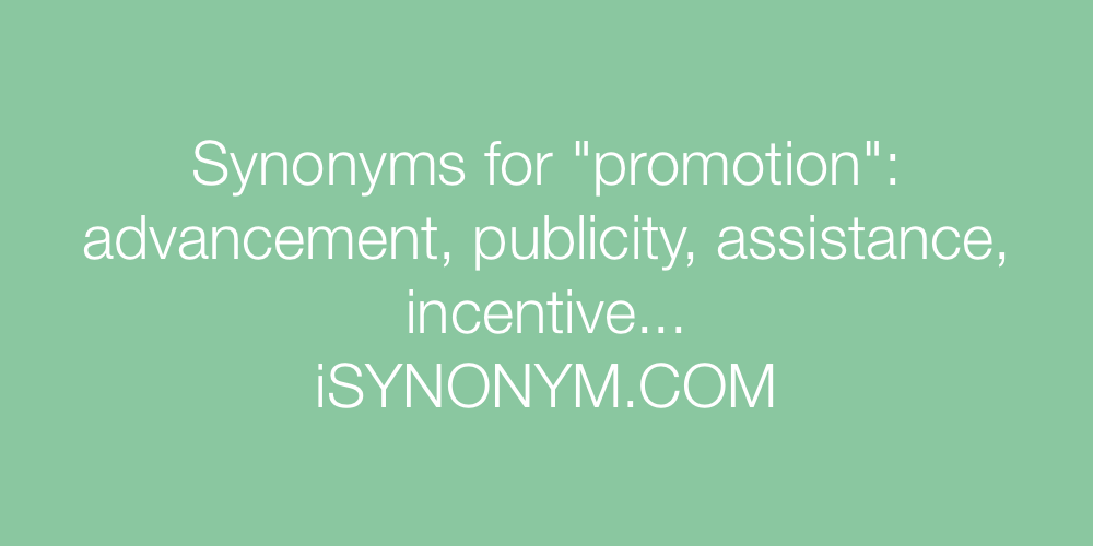 Promotion Synonym
