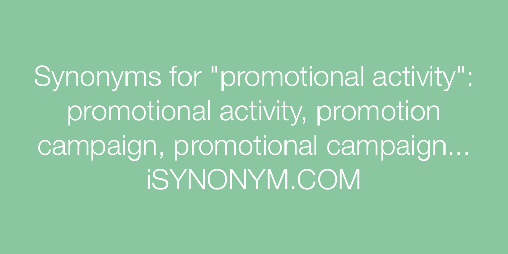 Synonyms promotional activity