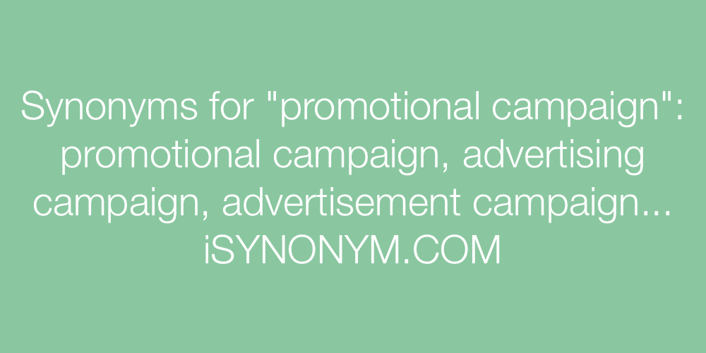 Synonyms promotional campaign