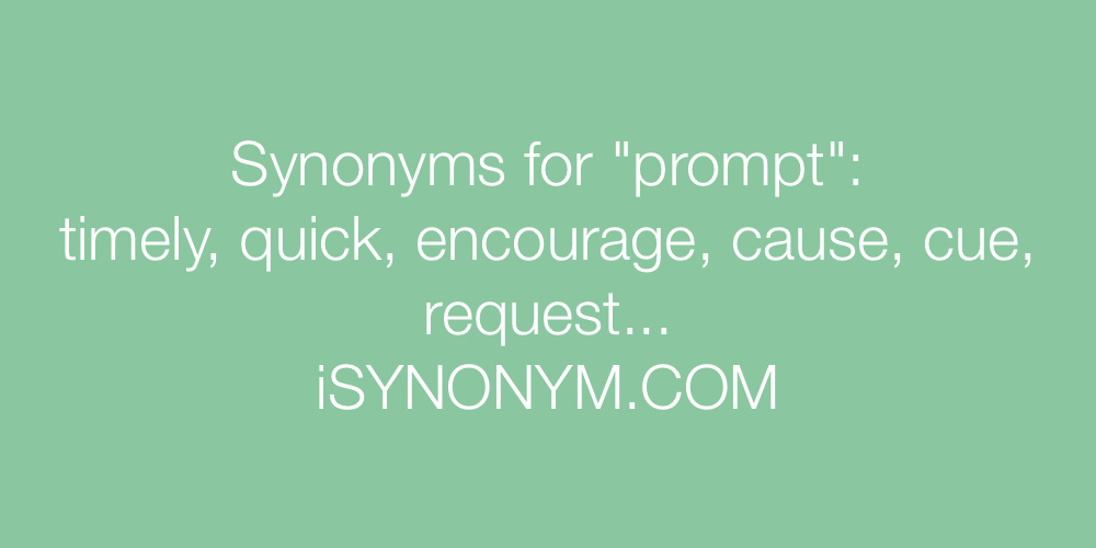 Synonyms prompt