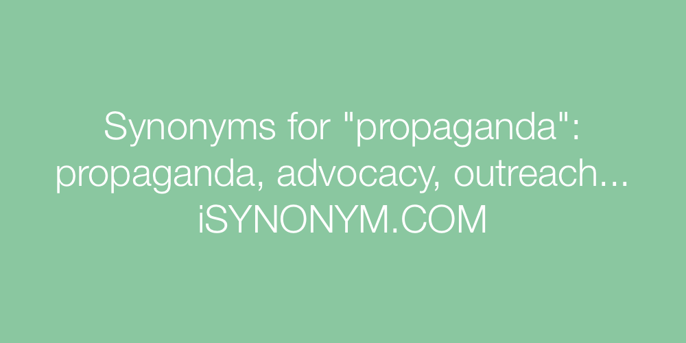 Synonyms propaganda