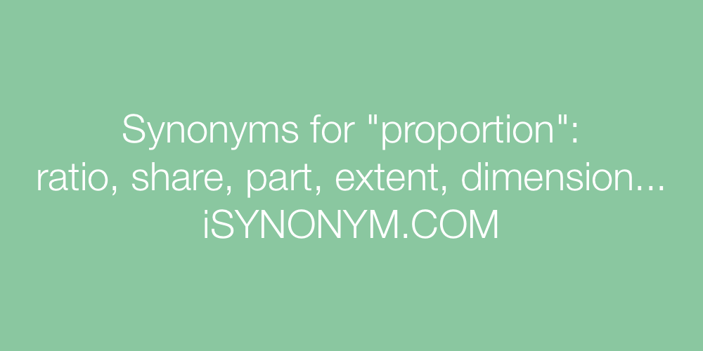 Synonyms proportion