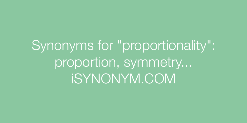 Synonyms proportionality