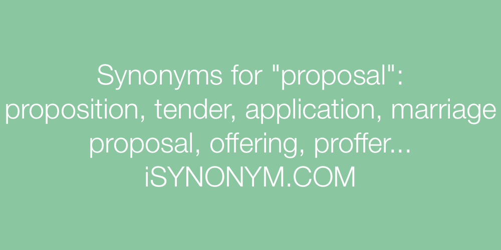 Synonyms proposal