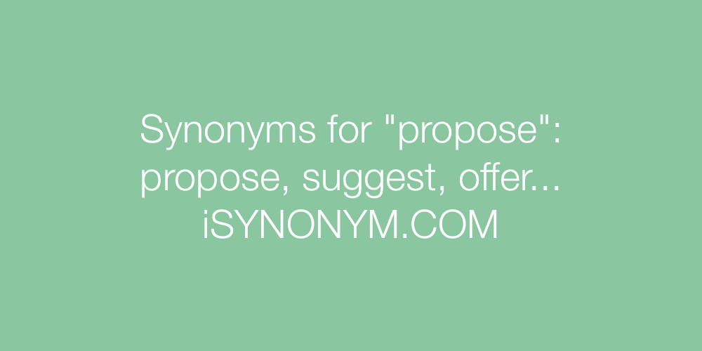 Synonyms propose