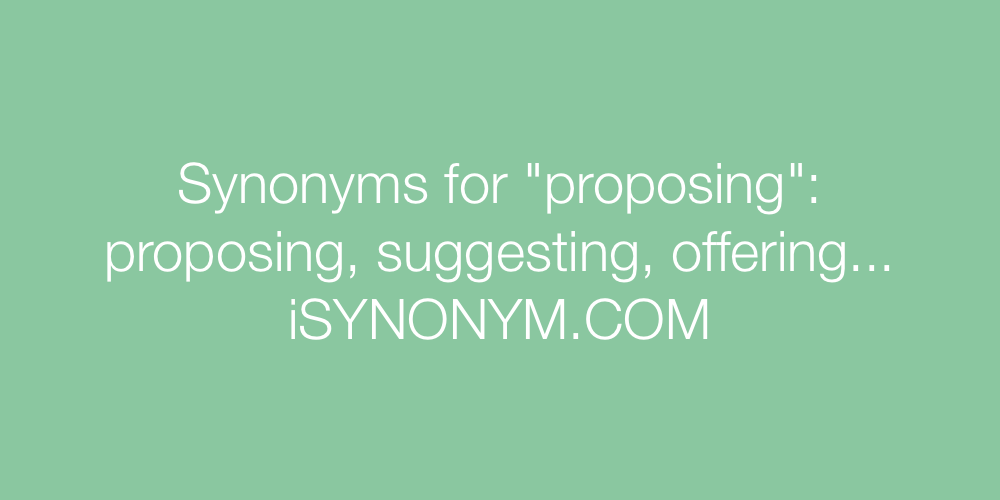 Synonyms proposing