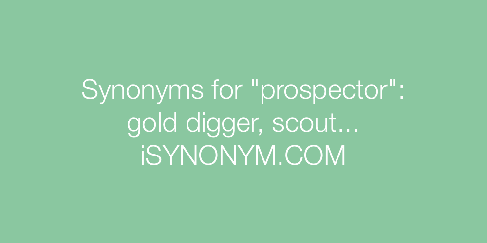 Synonyms prospector
