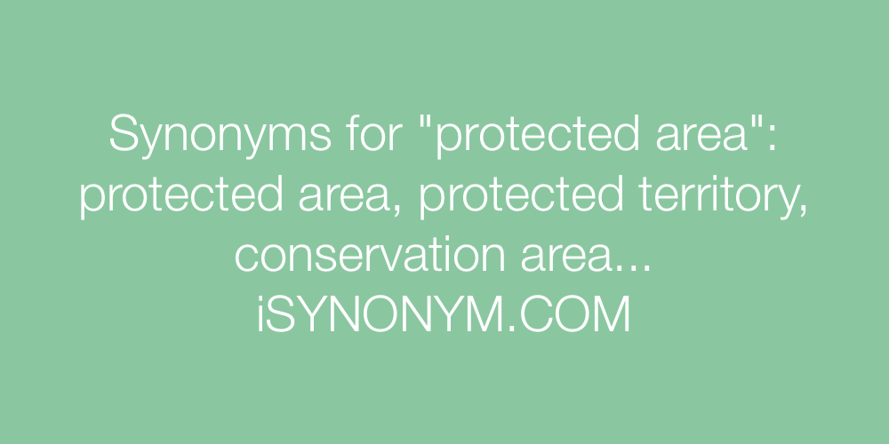 Synonyms protected area